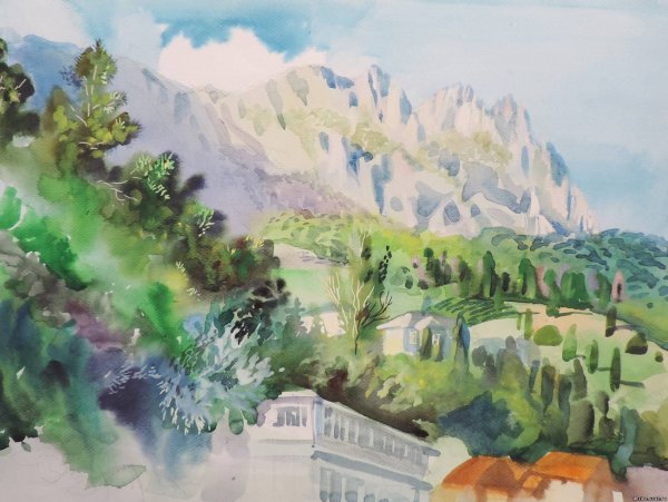 Ай Петри акварелью