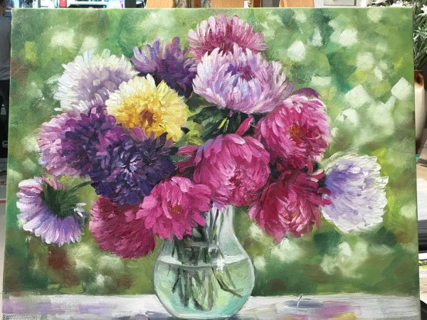 Букет пастелью