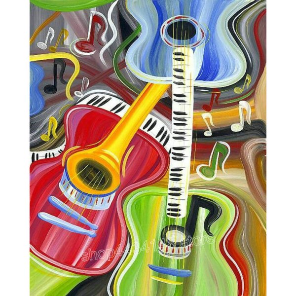 Гитара акварель