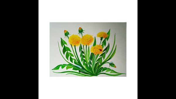 Видео урок 2 класс как нарисовать одуванчики