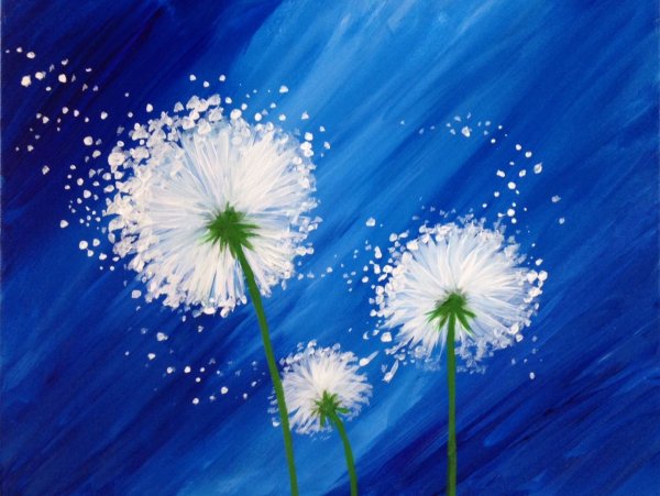 Правополушарное рисование одуванчики
