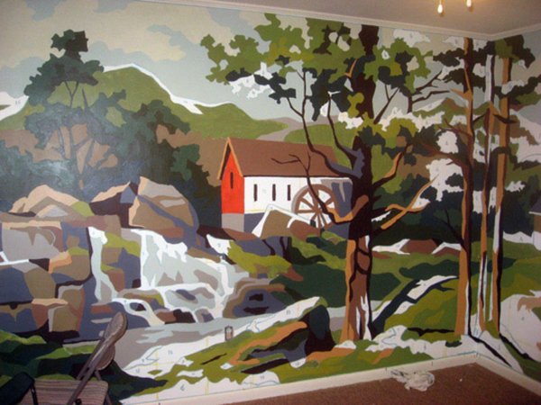 Роспись на стене гуашью