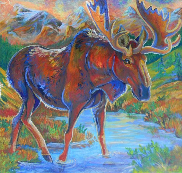 Абстрактная живопись Лось