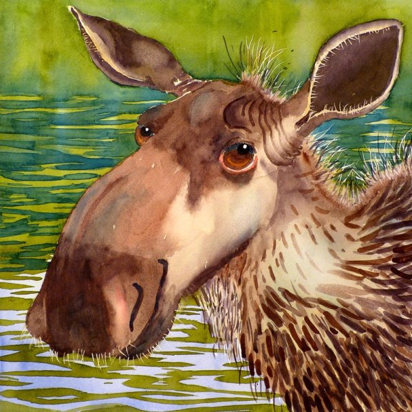 Животные гуашью