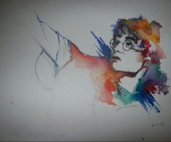 Гарри Поттер иллюстрации акварель