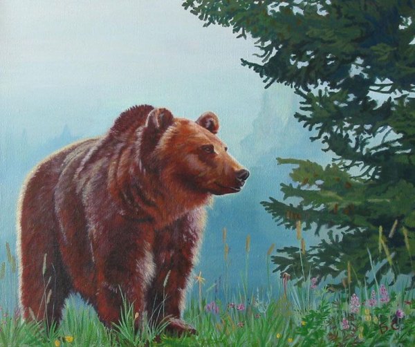 Картина медведь