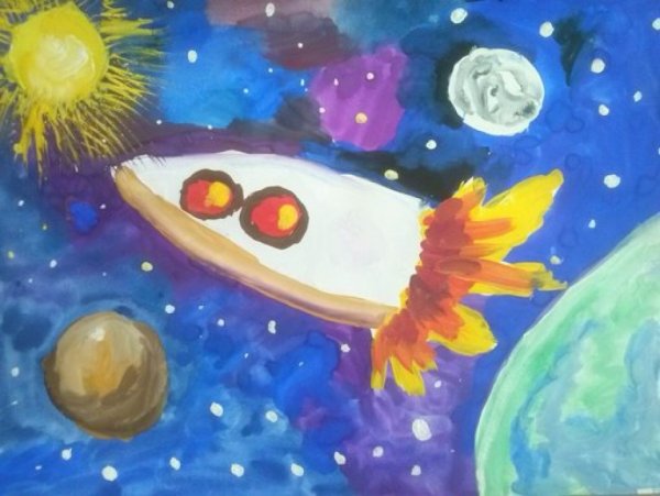 Рисование с детьми на тему космос