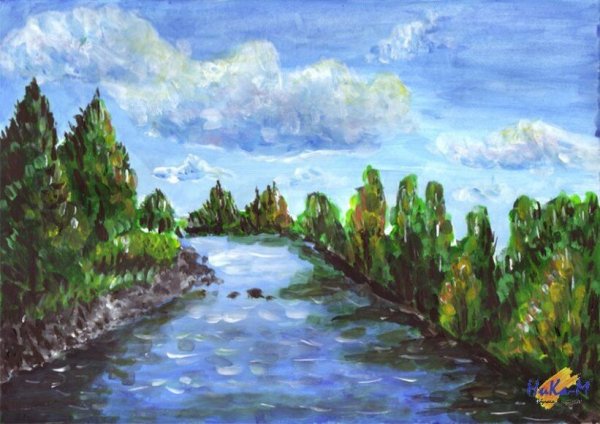 Рисование реки