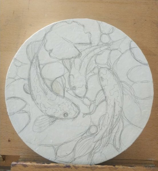 Холст для рисования круглый