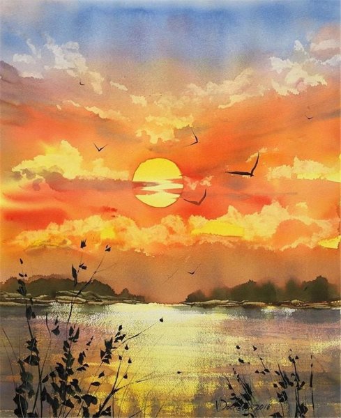 Венета Дочева акварель пейзажи