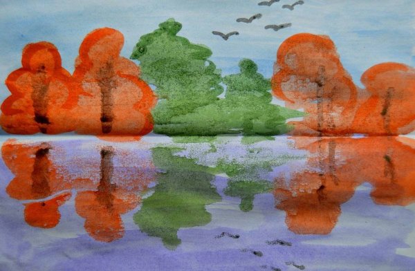 Нетрадиционная техника живописи – монотипия.