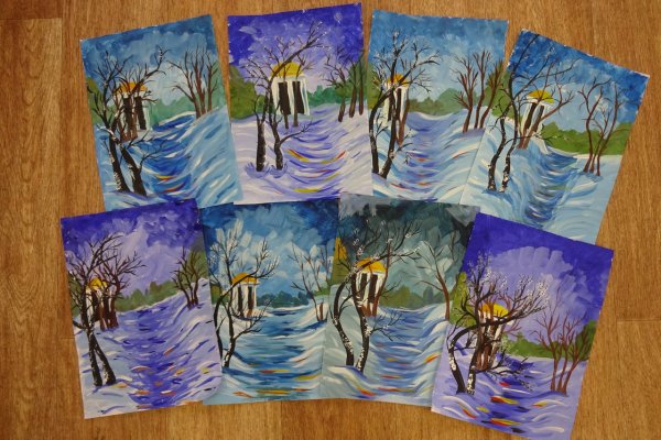 Правополушарное рисование Весна