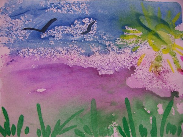 Техника рисования акварельными красками для детей