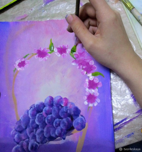 Объемные рисунки гуашью