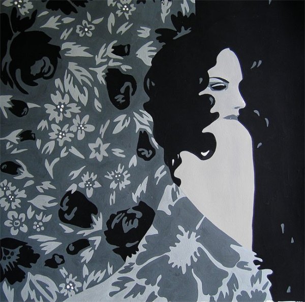 Рисунки черной гуашью