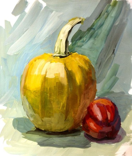 Фрукты и овощи акварелью