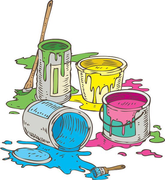 Банка с краской рисунок