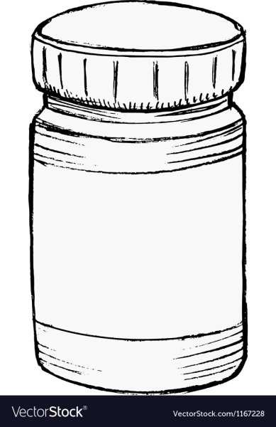 Силуэт баночки для витаминов