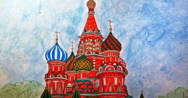 Храм Василия Блаженного иллюстрация