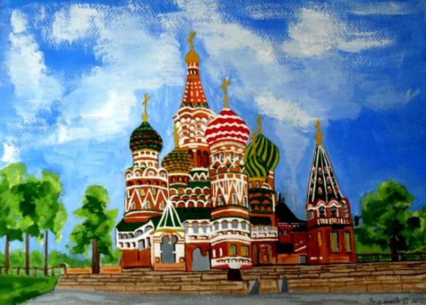 Собор Василия Блаженного пластилинография