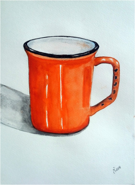 Кружки акварель