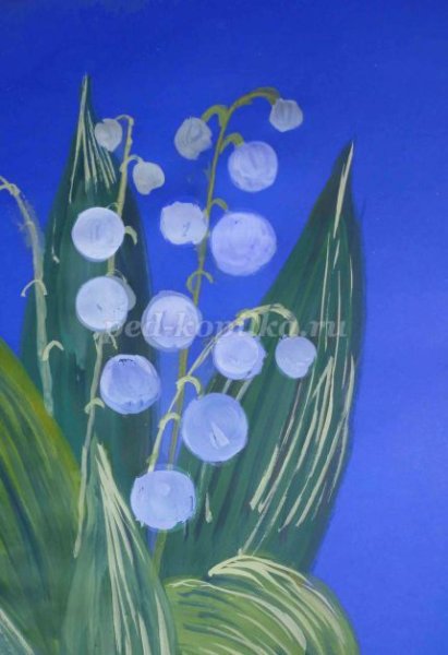 Рисование Ландыши с детьми 6 лет