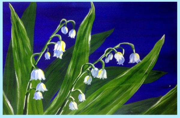 Ландыш рисование для детей