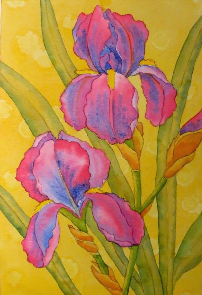 Рисование цветов красками