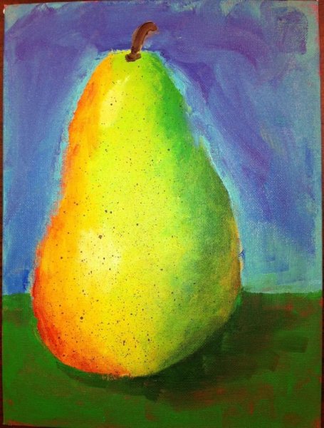 Рисунок фруктов красками