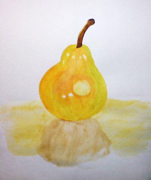 Рисование фруктов акварелью для детей