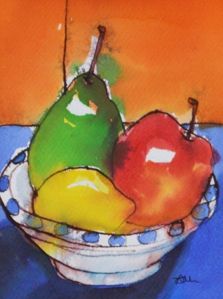 Натюрморт из фруктов для детей