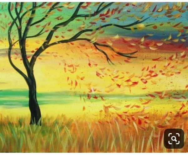 Правополушарное рисование осень