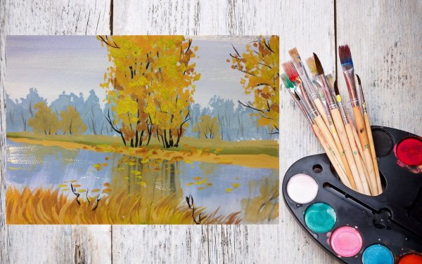 Рисунки гуашью