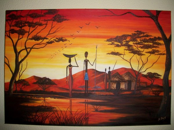 Пейзаж в африканском стиле