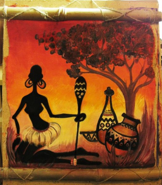 Африканские мотивы акварелью