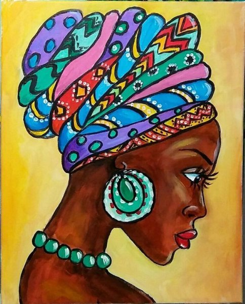 Портрет в африканском стиле