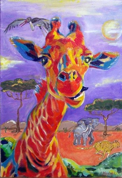 Африканские животные живопись