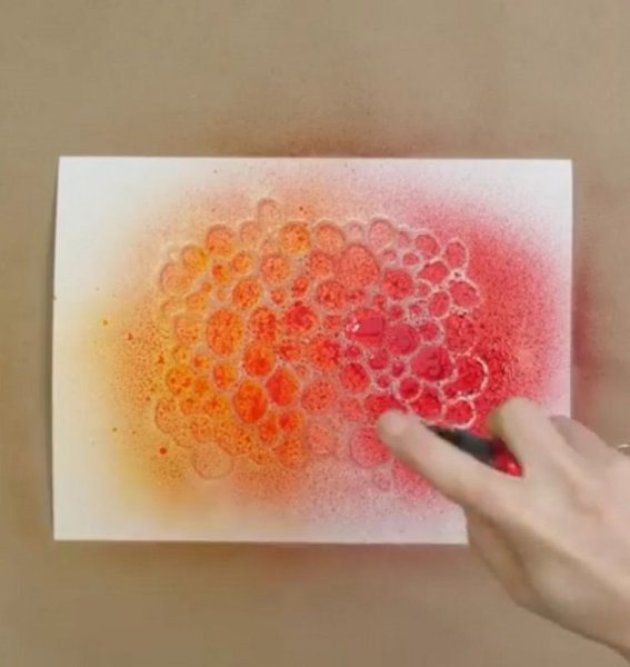 Набрызг по трафарету