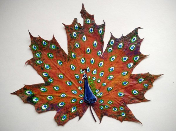 Листья живопись