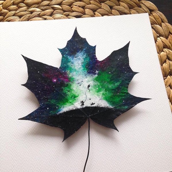 Рисование осенние листья