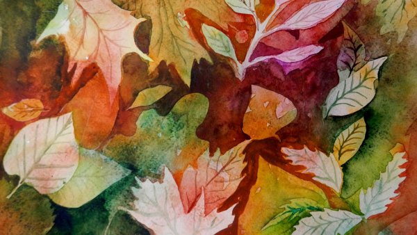 Рисование осенние листья