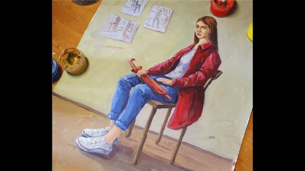 Зарисовки людей акварелью