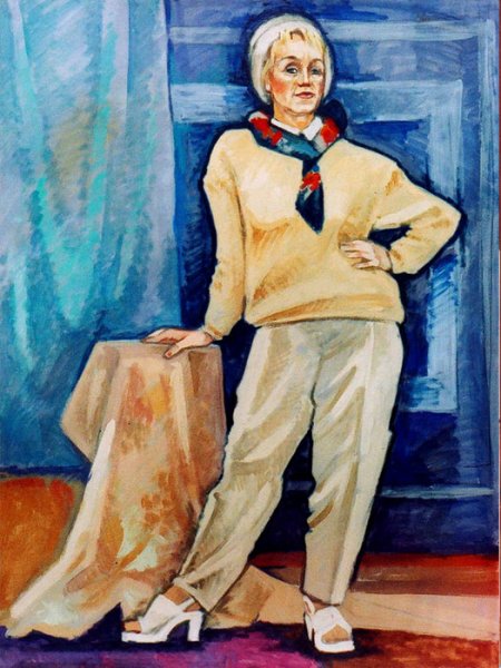 Девушки гуашью в полный рост