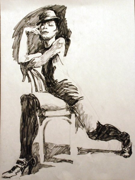 Этюды с натуры фигуры человека