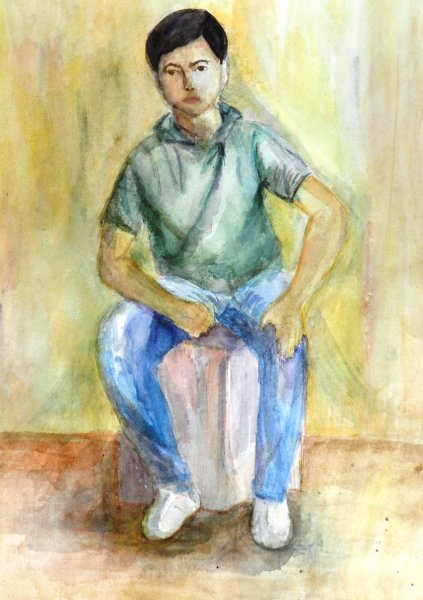 Этюды одетой фигуры человека