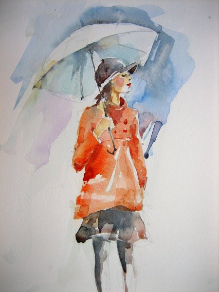 Этюд фигуры человека на пленэре