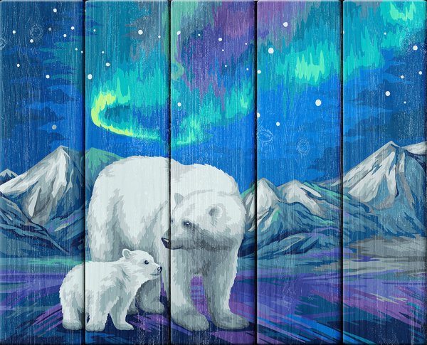 Умка и Северное сияние