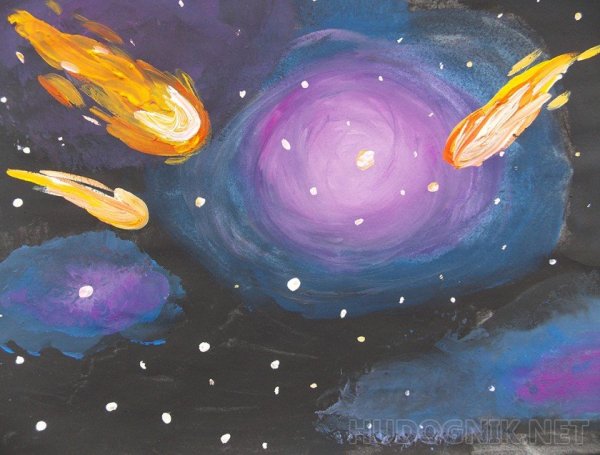 Комета красками