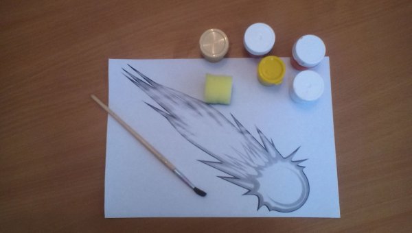 Космос гуашью