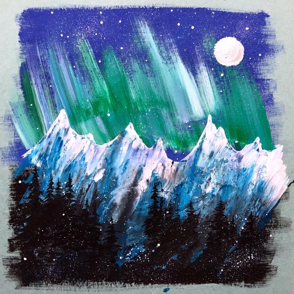 Космос рисунки красками